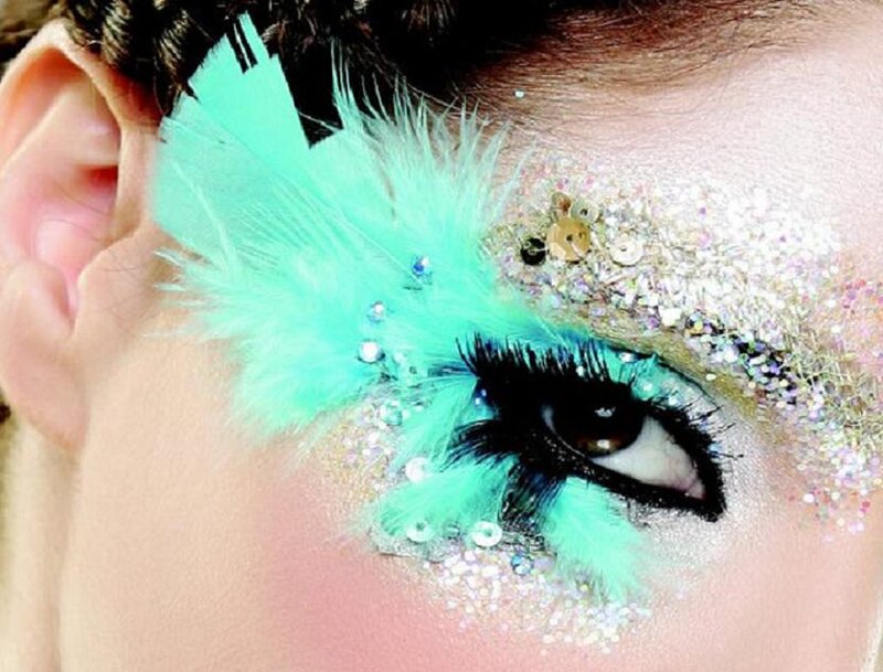 Person with Theatrical Makeup — Teal