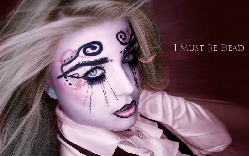 Person with Theatrical Makeup — White