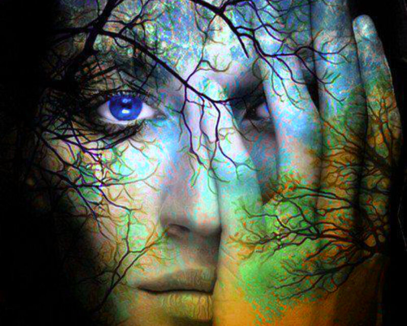 Person with Tree Branches