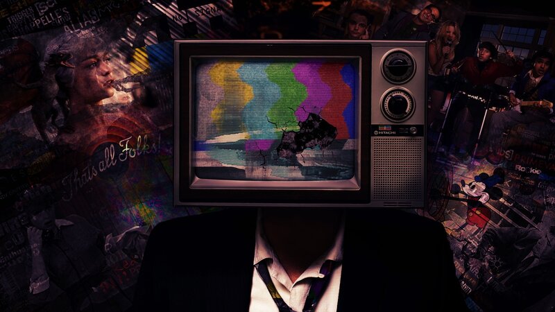 Person with TV Head — Black, Dystopian