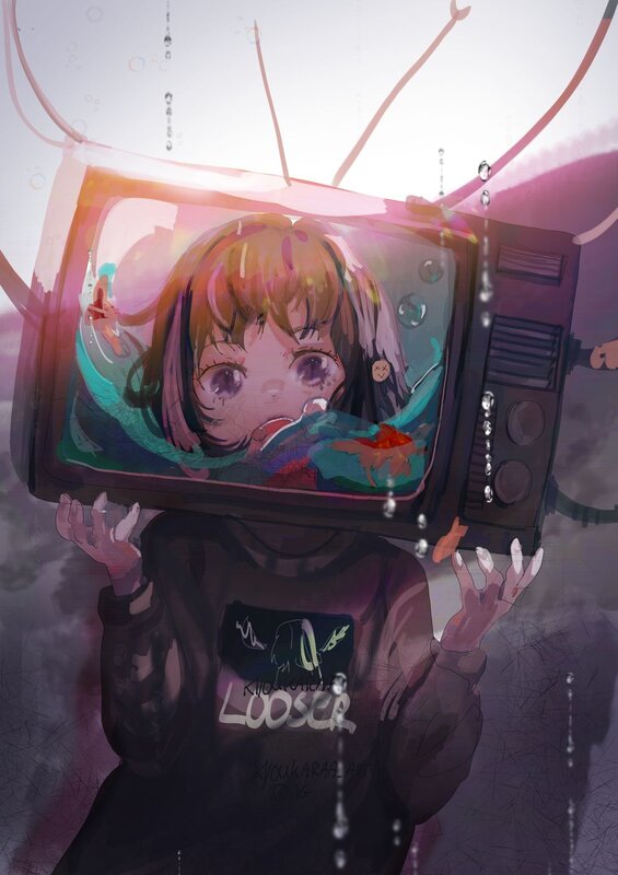 Person with TV Head — Purple