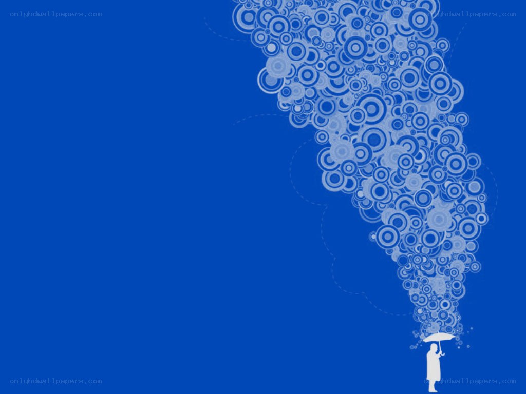 person with umbrella and bubble pattern
