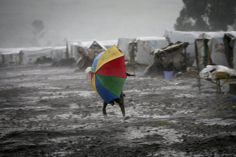 Person with Umbrella — Gray