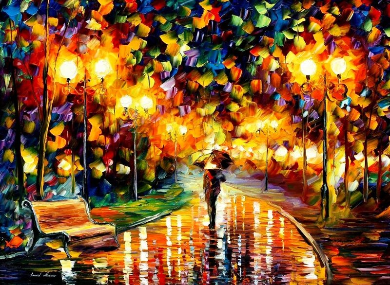 Person with Umbrella Walking