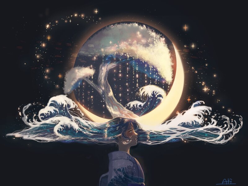 Person with Wave Hair
