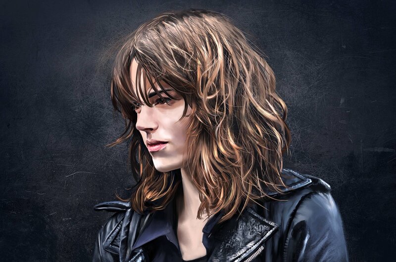 Person with Wavy Hair