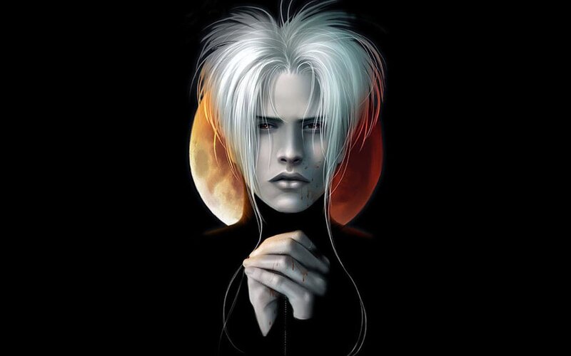 Person with White Hair — Black