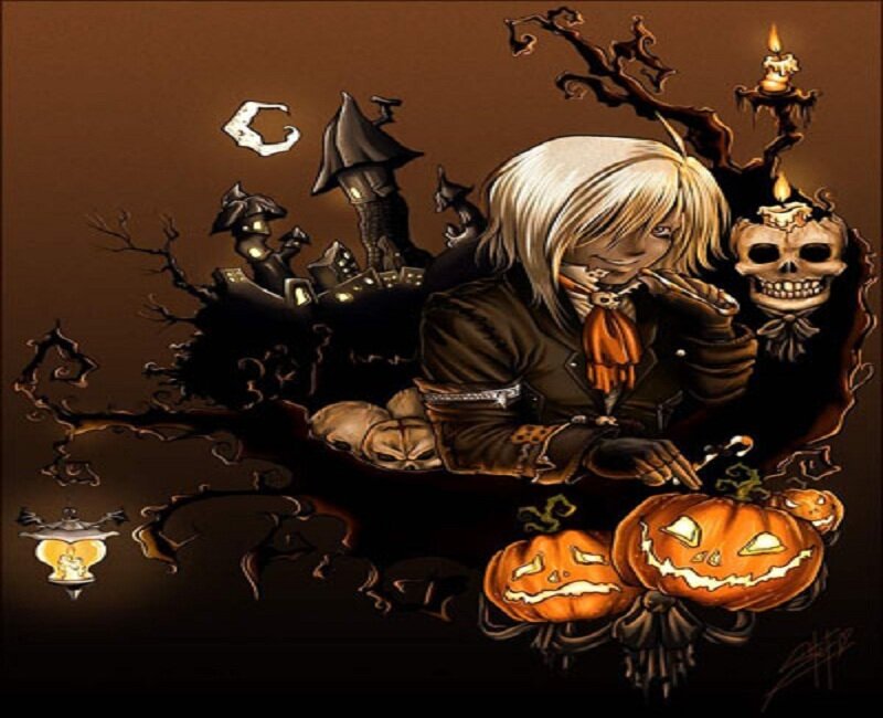 Person with White Hair — Brown
