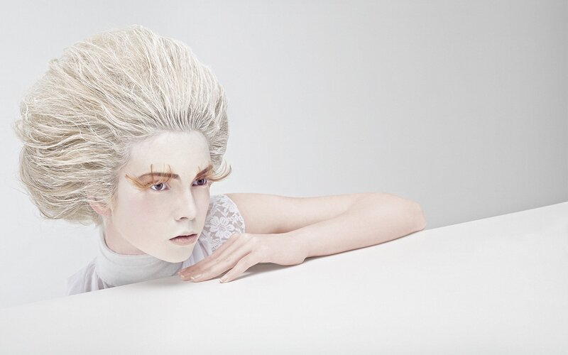 Person with White Hair — Dramatic, Photograph, White Hair