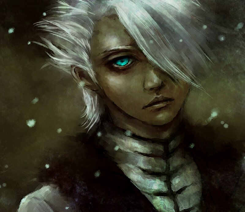 Person with White Hair — Dramatic, Winter