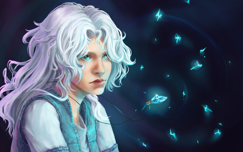 Person with White Hair — Mysterious, Night