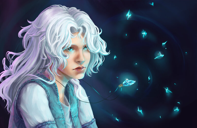 Person with White Hair — Mysterious