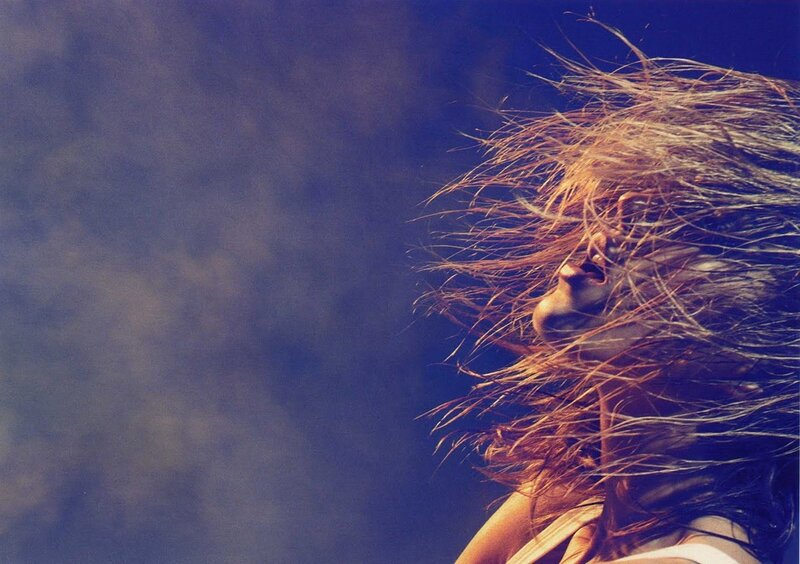 Person with Wind-blown Hair