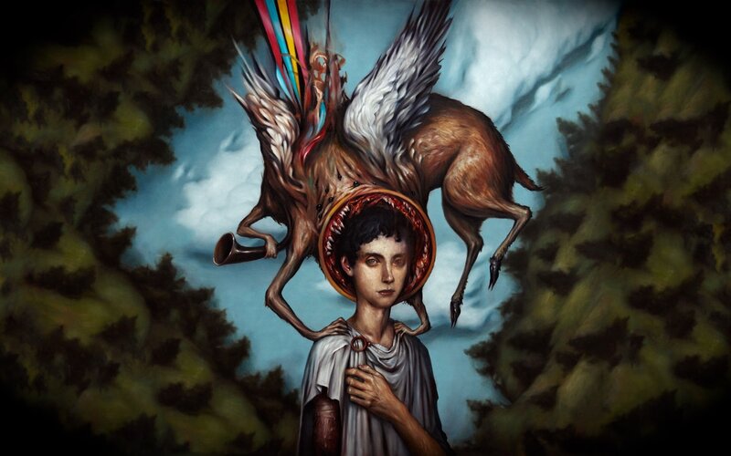 Person with Winged Creature