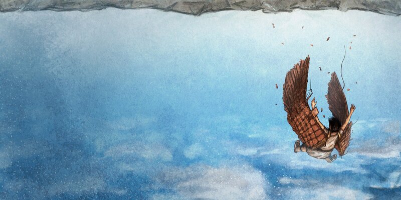 Person with Wings Falling