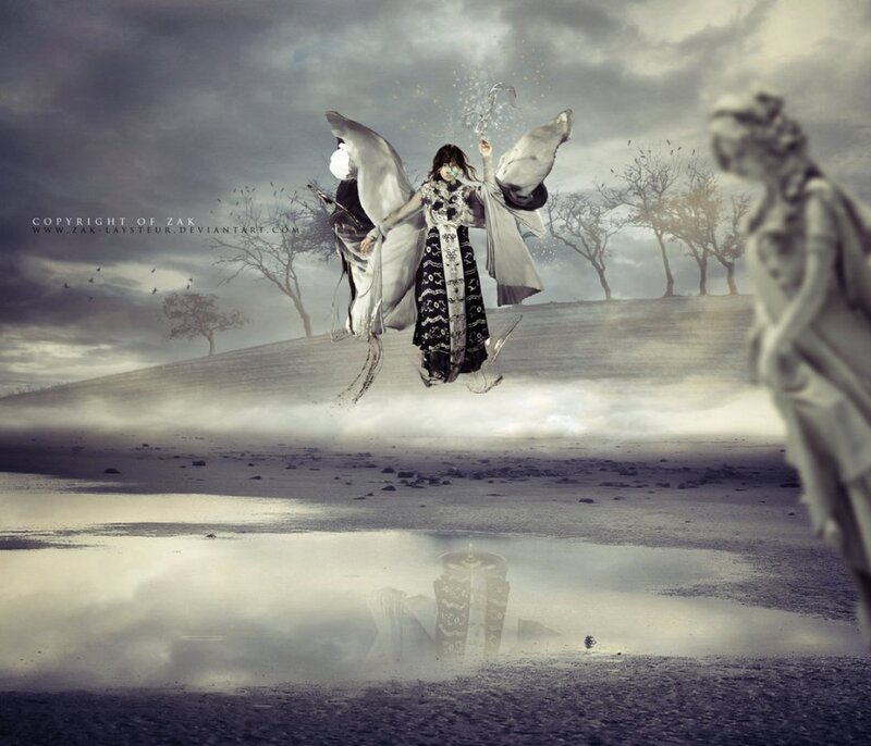 Person with Wings Floating