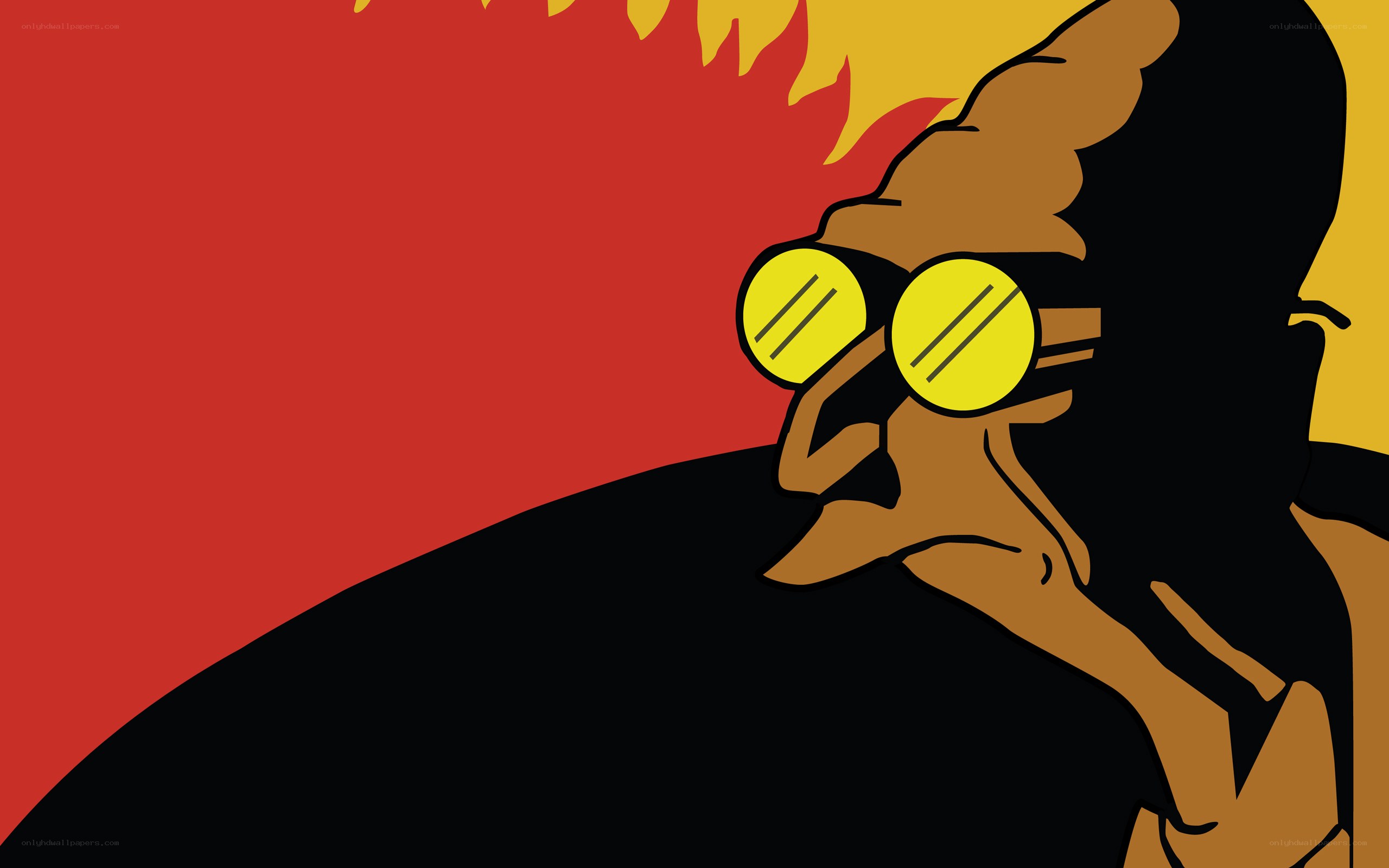 person with yellow sunglasses