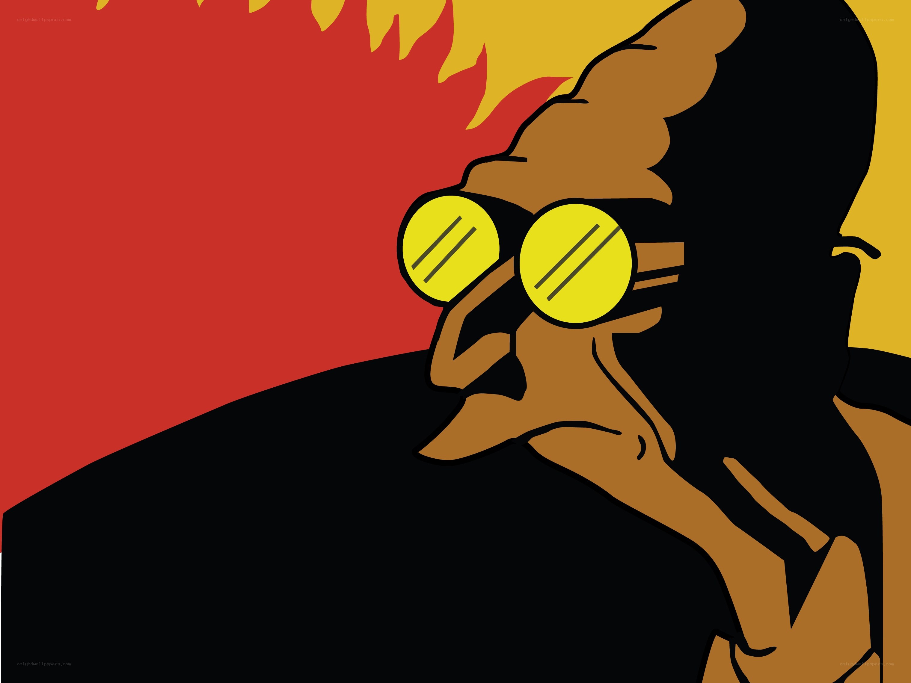 person with yellow sunglasses