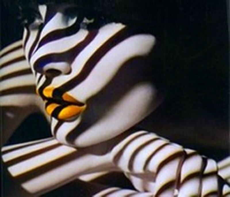 Person with Zebra Makeup