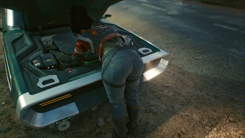 Person Working on Car Trunk