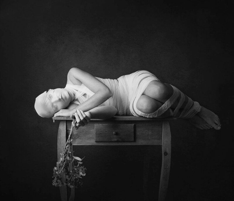Person Wrapped in Bandages — Black