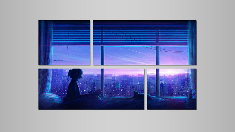 Person Writing at Window