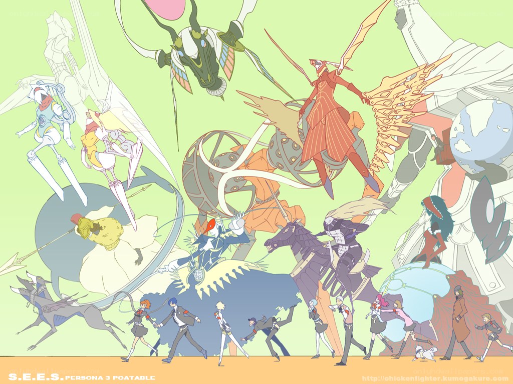 Persona 3 and S.E.E.S. character art