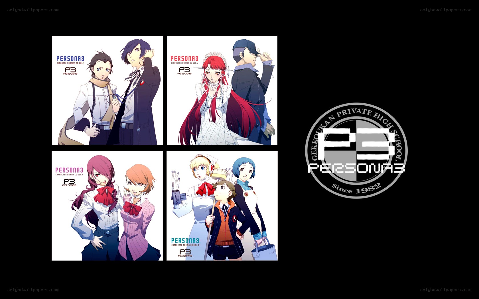 Persona 3 character art collection