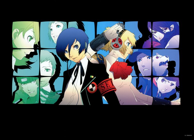 Persona 3 characters collage