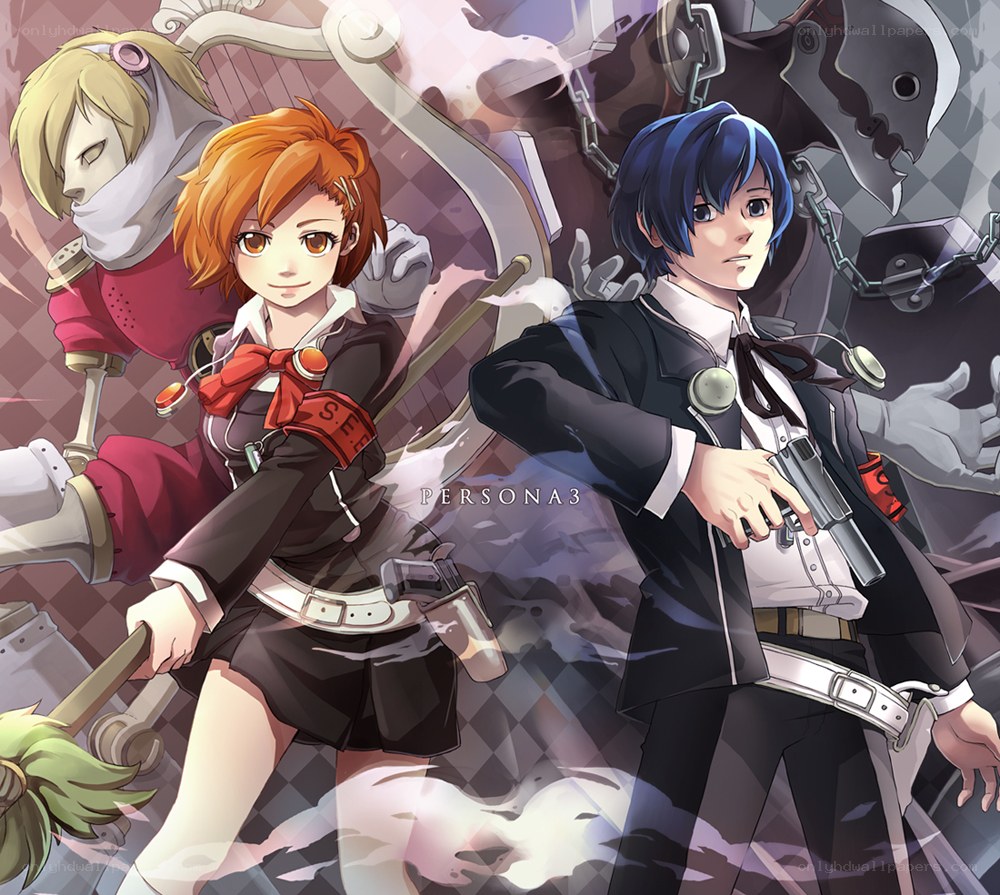 Persona 3 characters in action