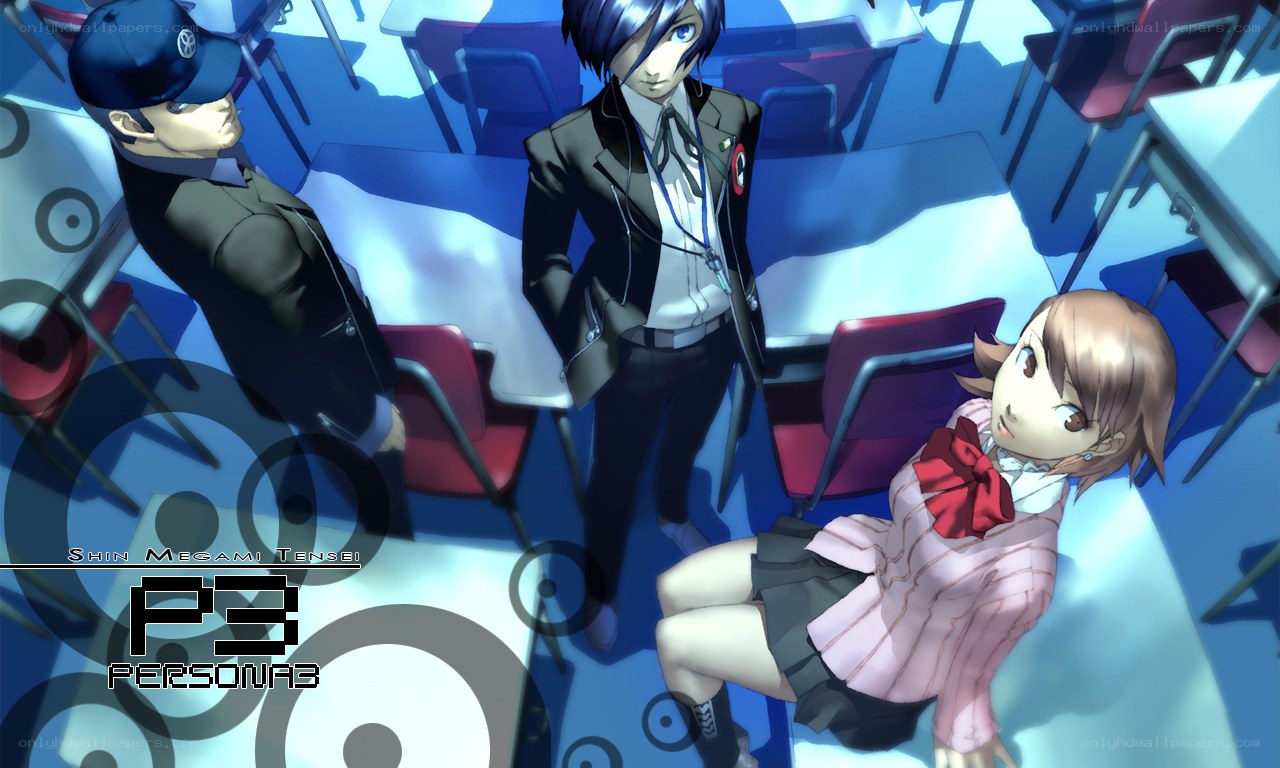 Persona 3 characters in classroom