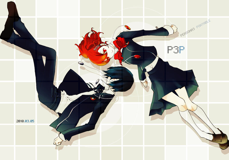 Persona 3 characters lying down