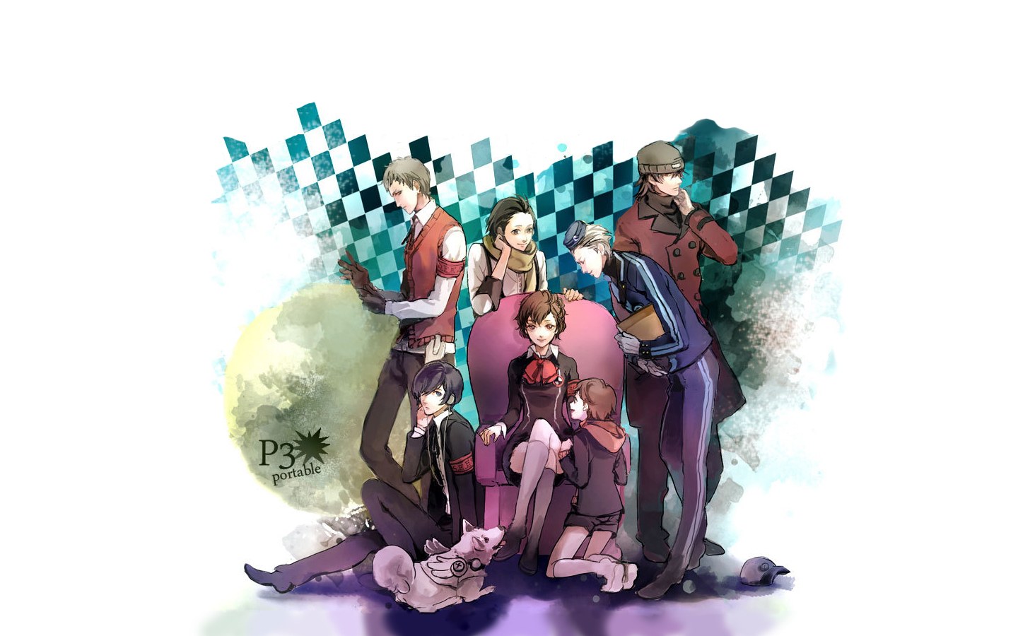Persona 3 Portable cast illustration