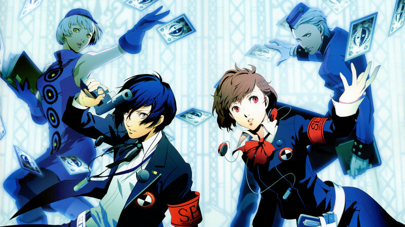 Persona 4 Arena characters in action