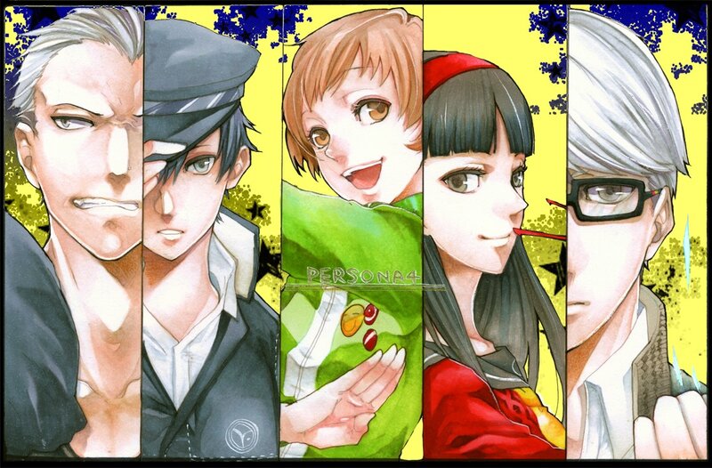 Persona 4 character collage