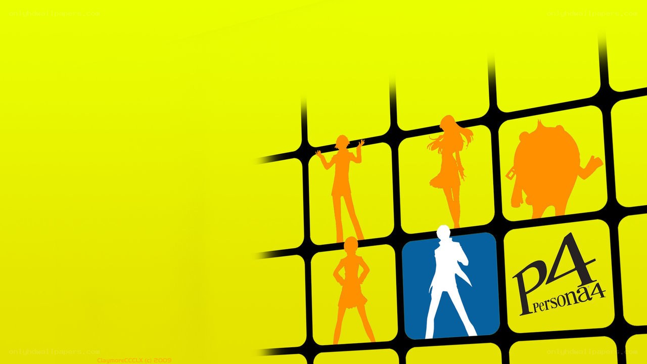 Persona 4 character silhouettes