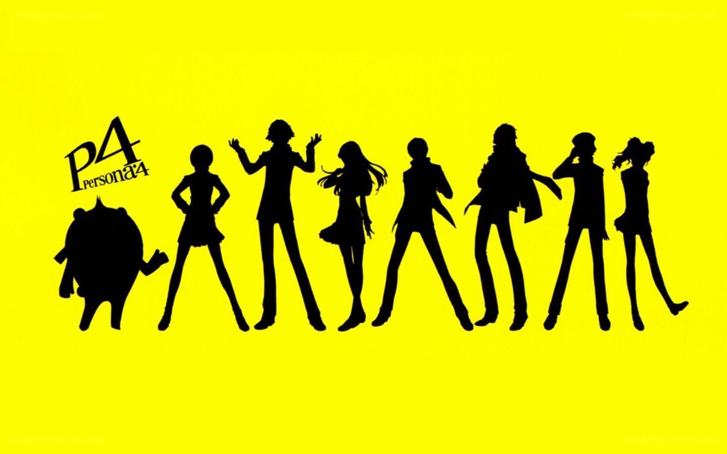 Persona 4 character silhouettes