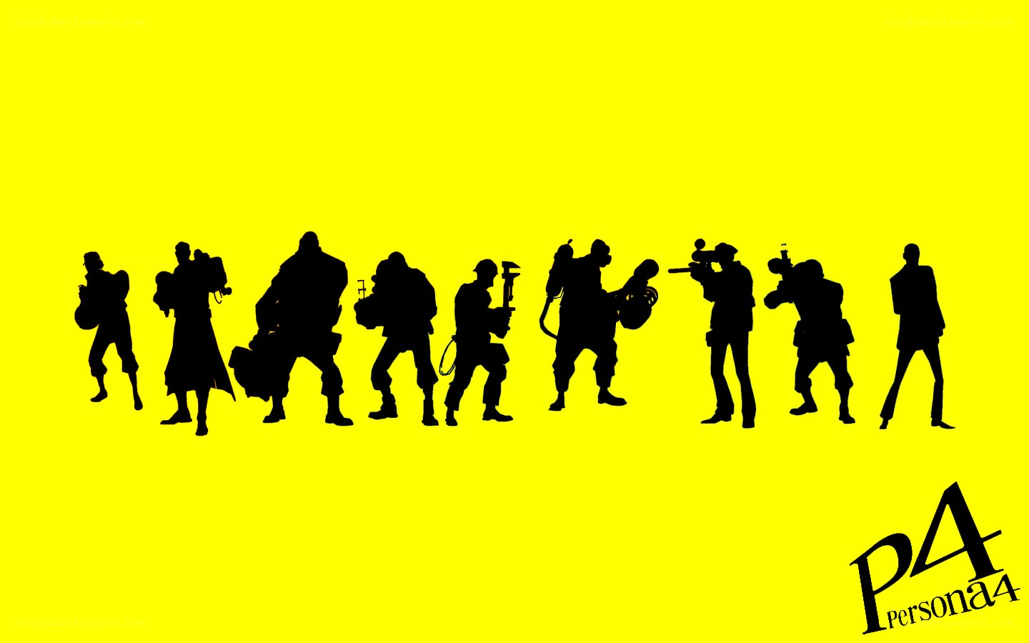 Persona 4 character silhouettes