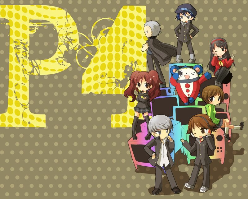 Persona 4 characters chibi art
