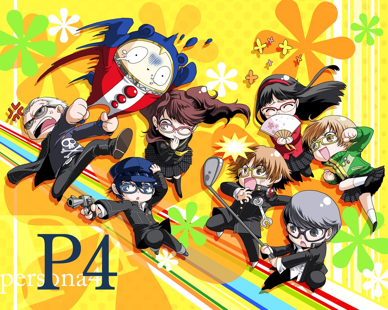 Persona 4 characters in action