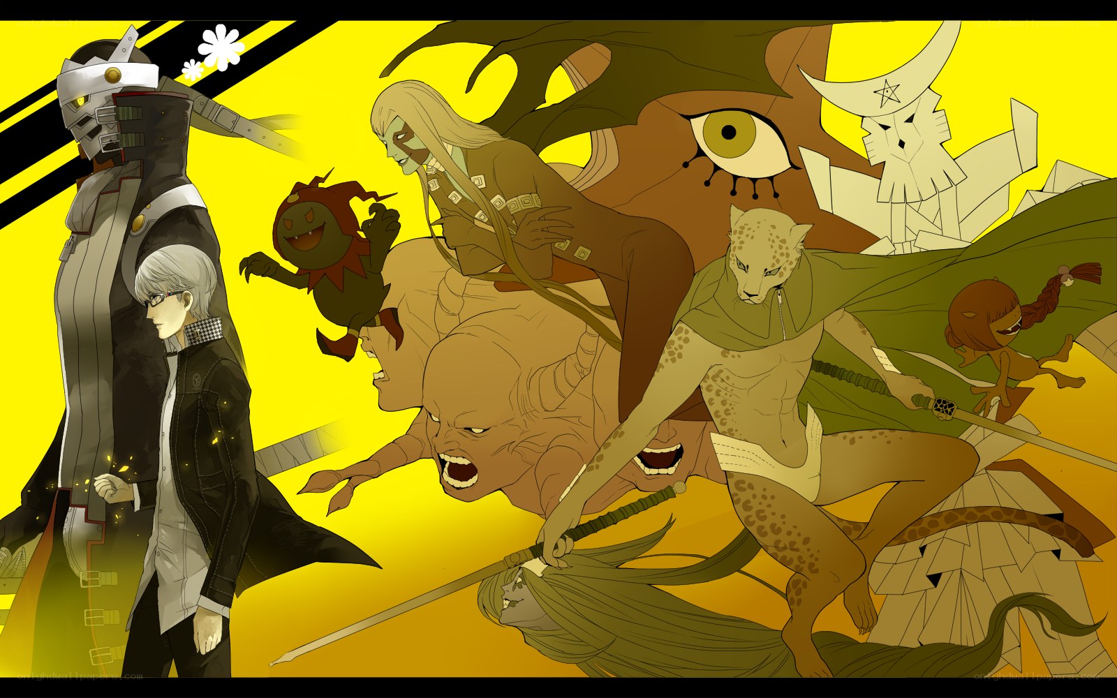 Persona 4 characters in battle