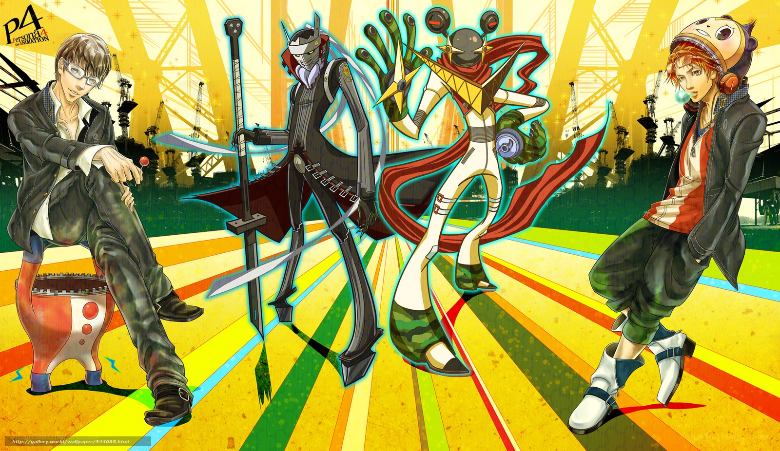 Persona 4 characters in port