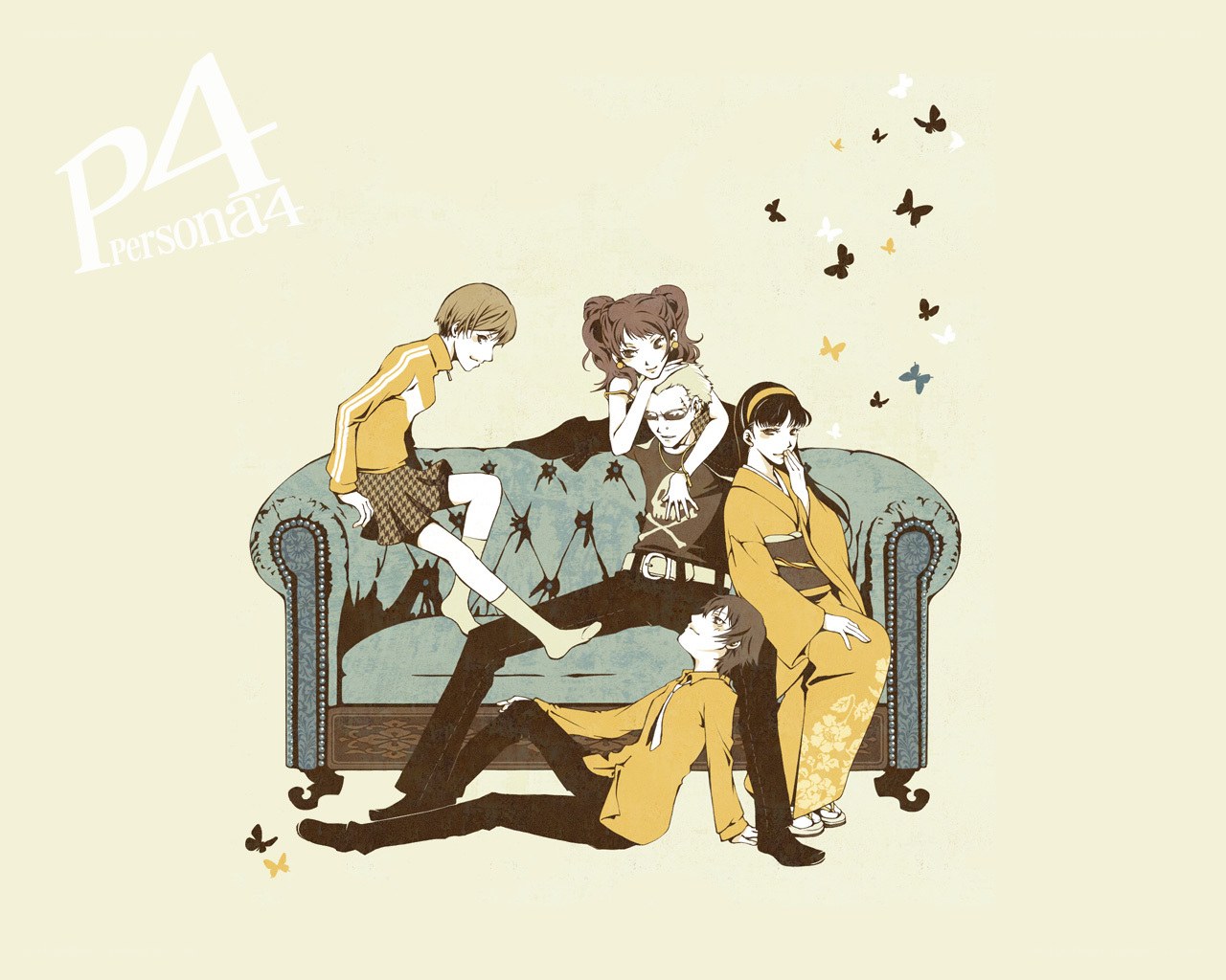 Persona 4 characters on a couch