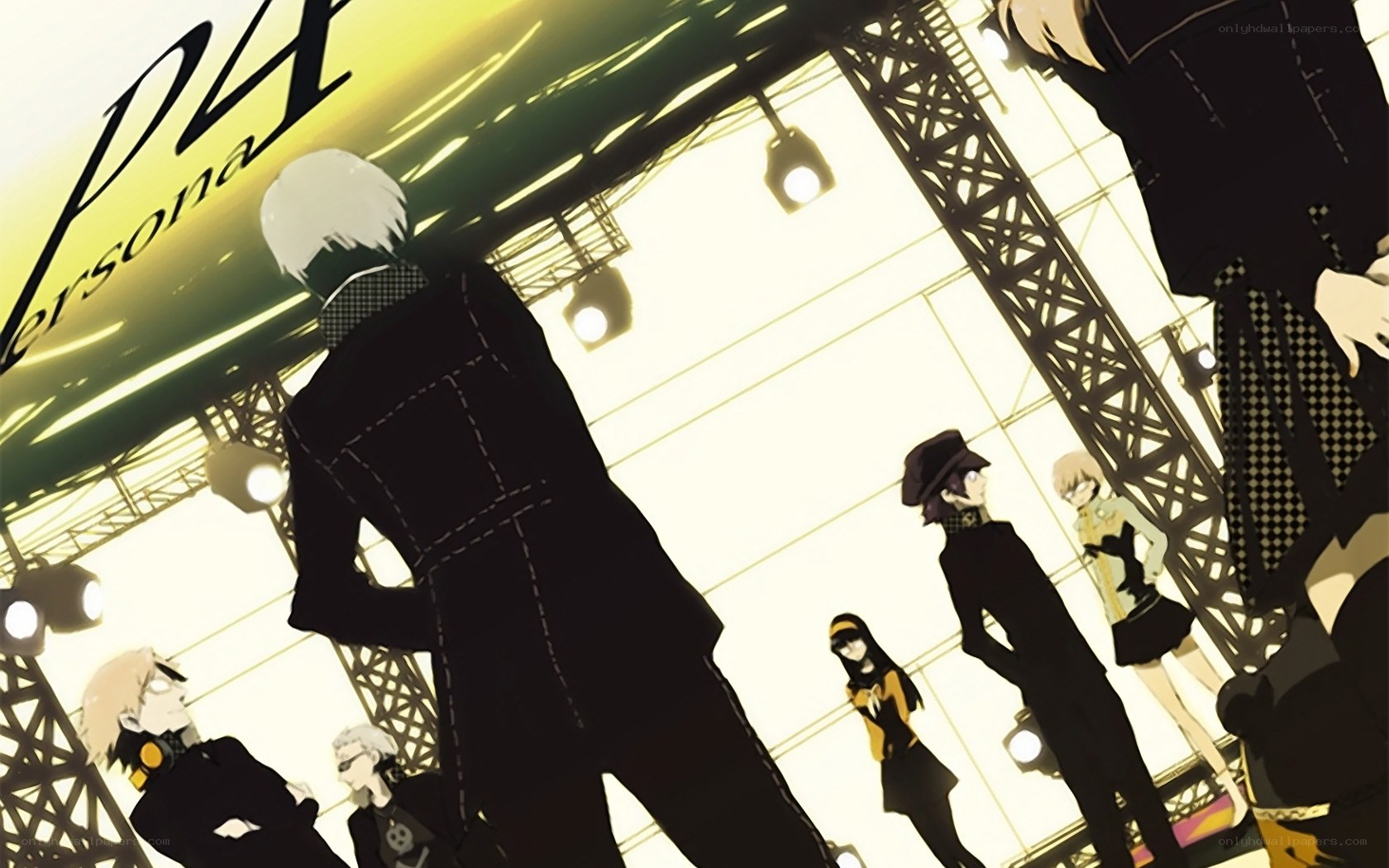 Persona 4 characters on stage