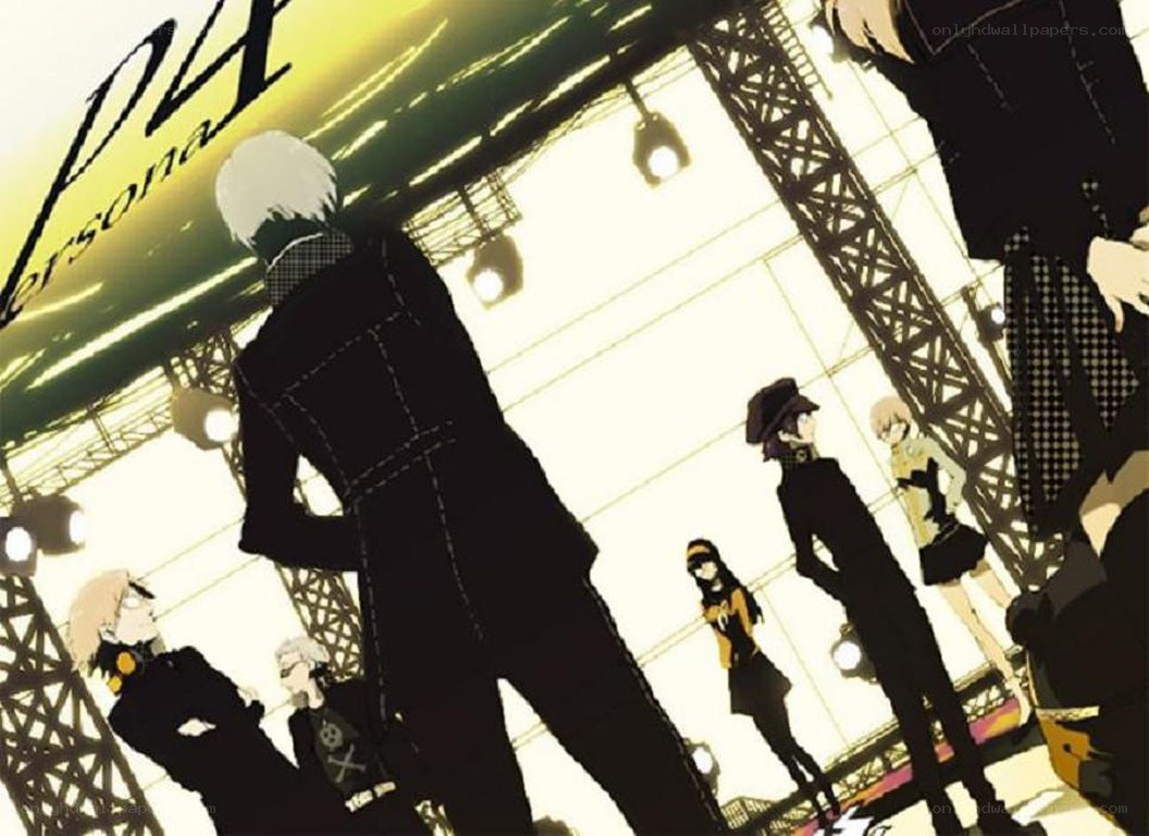 Persona 4 characters on stage