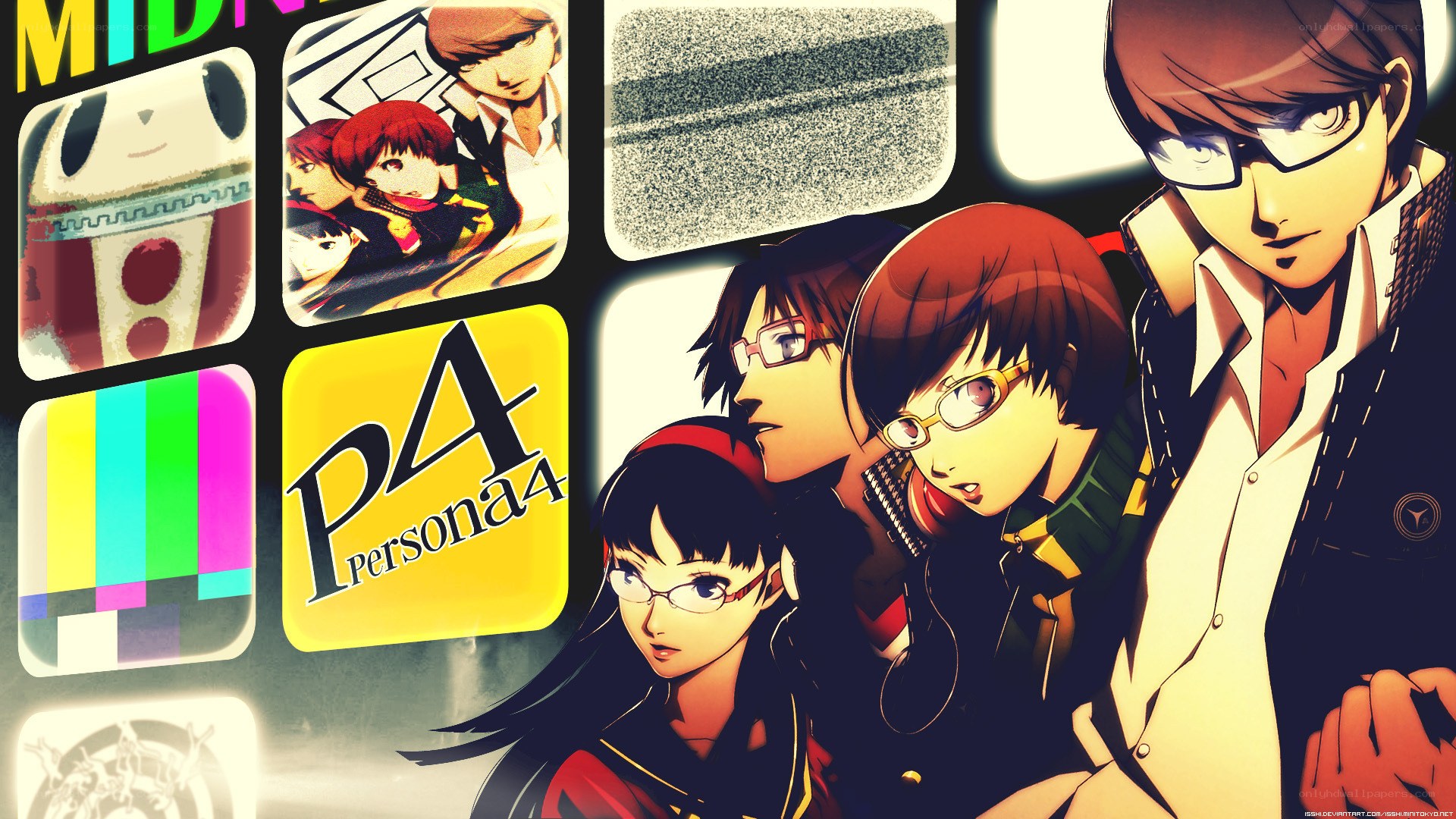 Persona 4 game art collage