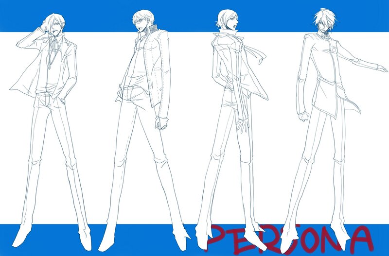 Persona character design sheet