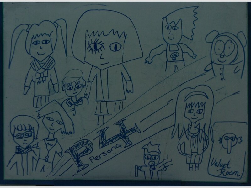 Persona characters drawing