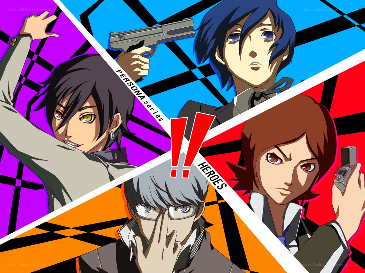 Persona series heroes collage