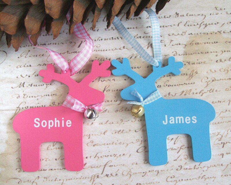 Personalized Reindeer Ornaments
